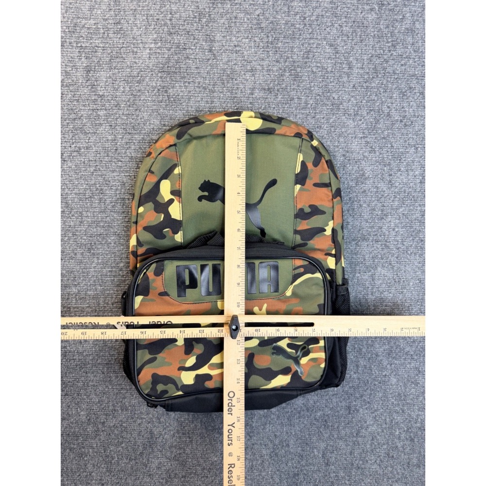 Puma Duo Combo Pack Backpack Lunchbox Set Olive Camo Green Black OS PE1111-340 - Picture 5 of 6